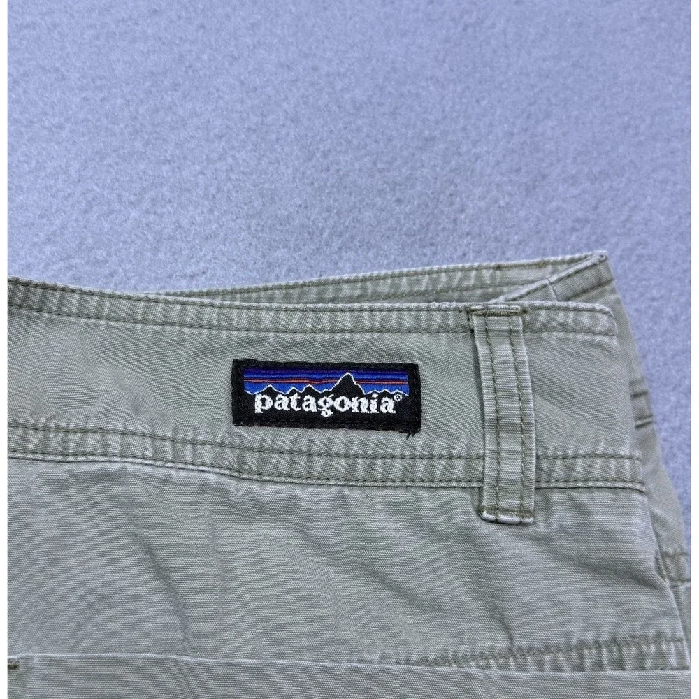 Patagonia Organic Cotton Cargo Shorts Mens 38 Sage Green Outdoor Hiking Gorpcore